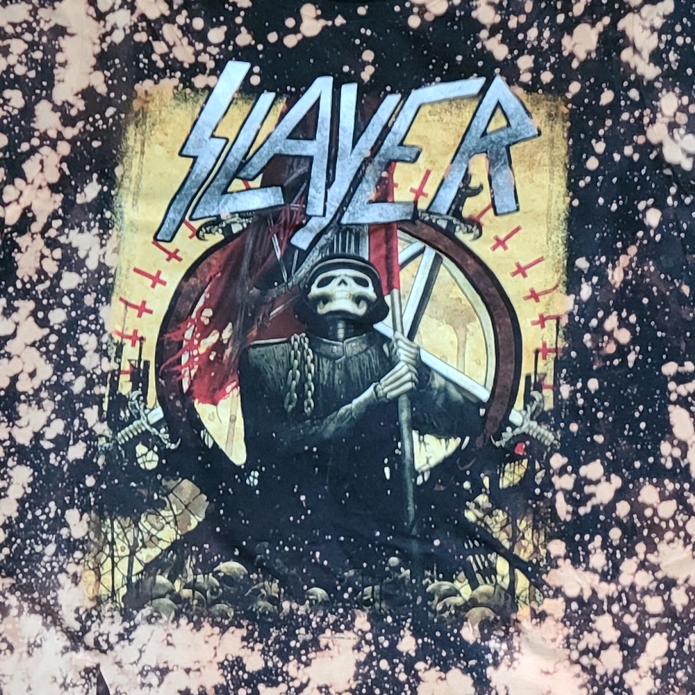 Shameful SLAYER bleach distressed shirt